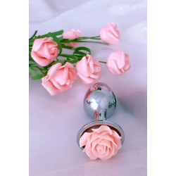 Guilty Toys Rose Pleasure Small Πρωκτική Σφήνα 8cm Ροζ Ασημί