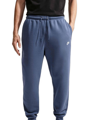 Nike Club Ανδρικό Παντελόνι Φόρμας Fleece με Λάστιχο Navy Μπλε FN3787-491