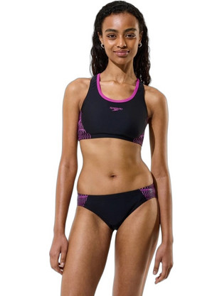 Speedo Αθλητικό Bikini Set Μπουστάκι Μαύρο 00520-8006