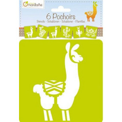 Avenue Mandarine Στένσιλ Σχέδια Lamas 15x15cm 6τμχ 2551007