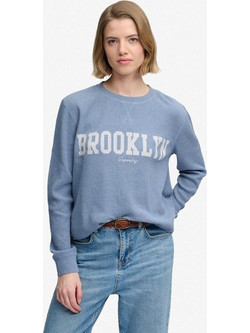 Superdry Γυναικείο Αθλητικό Φούτερ Γαλάζιο W6012283A