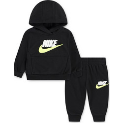 Nike Παιδικό Σετ Φόρμας Μαύρο Λευκό Lime 66N385-023