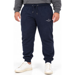 Double Ανδρικό Παντελόνι Φόρμας Fleece με Λάστιχο Navy Μπλε 262MPAN-6057