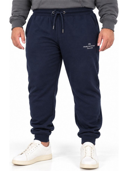 Double Ανδρικό Παντελόνι Φόρμας Fleece με Λάστιχο Navy Μπλε 262MPAN-6057