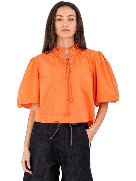 Scotch & Soda Γυναικείο Καλοκαιρινό Crop Top Πορτοκαλί 161467-36000