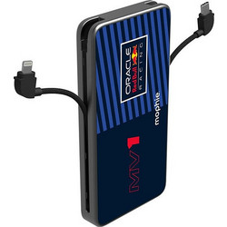 Mophie Red Bull Racing MV1 Power Bank 10000mAh 30W με Ενσωματωμένα Καλώδια USB-C & Lightning Black