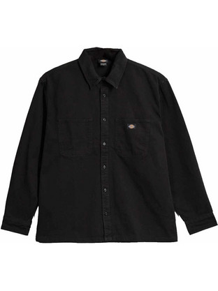 Dickies Ανδρικό Πουκάμισο Βαμβακερό Μακρυμάνικο Κανονική Γραμμή Μαύρο DK0A8DUBBLK
