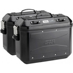 Givi Trekker Dolomiti Σετ Πλαϊνές Βαλίτσες Μηχανής Αλουμινίου Monokey 2x36lt Μαύρες