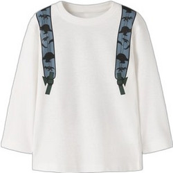 Name It Παιδικό T-Shirt Μακρυμάνικο Λευκό Πετρόλ 13256893