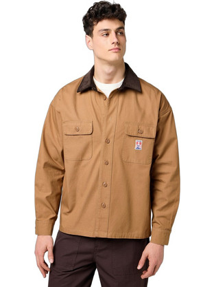 Wrangler Ανδρικό Πουκάμισο Βαμβακερό Μακρυμάνικο Κανονική Γραμμή Καφέ 112371547