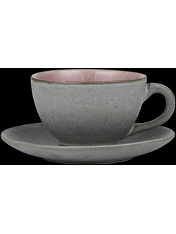 Bitz Gastro Φλιτζάνι Cappuccino & Τσαγιού Κεραμικό Γκρι Ροζ 240ml 821342