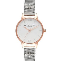 Olivia Burton Γυναικείο Ρολόι με Ασημί Μεταλλικό Μπρασελέ OB16ES04
