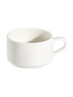 ID FINE Joker Σετ Φλιτζάνια Cappuccino Πορσελάνης Λευκά 270ml 6τμχ 1171244