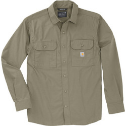 Carhartt Ανδρικό Πουκάμισο Βαμβακερό Μακρυμάνικο Κανονική Γραμμή Overshirt Χακί 107685-GR9