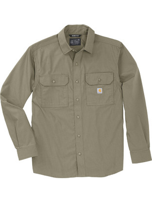 Carhartt Ανδρικό Πουκάμισο Βαμβακερό Μακρυμάνικο Κανονική Γραμμή Overshirt Χακί 107685-GR9