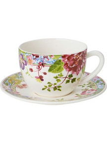 Gien Faience Millefleurs Φλιτζάνι Cappuccino & Τσαγιού Πορσελάνης Πολύχρωμο 450ml 16432PTH01