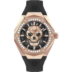 Philipp Plein The Skull Spikes Ανδρικό Ρολόι με Μαύρο Μεταλλικό Μπρασελέ PWPWA0424