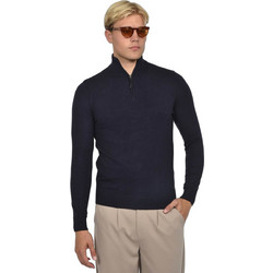 Berto Lucci Ανδρικό Πουλόβερ με Φερμουάρ Navy Μπλε 07262-248502-5004