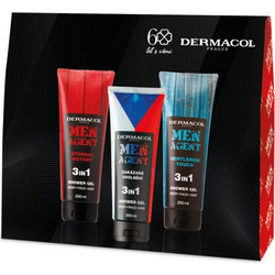 Dermacol Men Agent Eternal Victory Shower Gel 250ml + Gentleman Touch Shower Gel 250ml + Zakazane Uvolneni Shower Gel 250ml