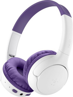 Belkin Soundform Mini 2 Ενσύρματα & Ασύρματα Bluetooth Ακουστικά Over Ear Λευκά Μωβ