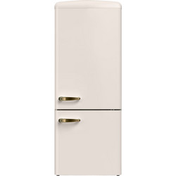 Robin RB-287 Retro Ψυγειοκαταψύκτης 266lt Full No Frost Υ157.6xΠ60xΒ69.4cm Μπεζ