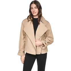 DKNY Γυναικείο Μπουφάν Δερματίνη Μακρύ Μπεζ P6GC7E20-TVN
