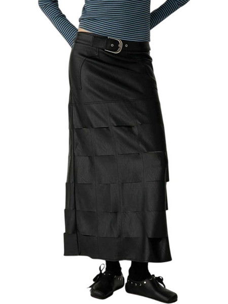 Laagam W Closh Μίντι Φούστα Μαύρη 03MM5036/999-BLACK