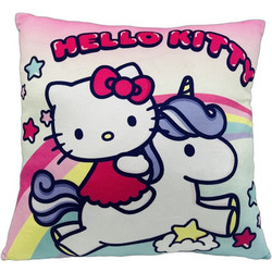 Sanrio Hello Kitty 602 Παιδικό Διακοσμητικό Μαξιλάρι 100% Velboa Ροζ 38x38cm