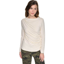 DKNY Γυναικείο Χειμερινό Ντραπέ Top Εκρού DJ6T1825