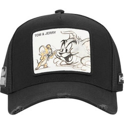 Capslab Ανδρικό Καπέλο Jockey με Δίχτυ Snapback Υφασμάτινο Μαύρο TAJ61PCTTAJB