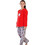 Vienetta Secret Bunny Bear Cozy Dreams Παιδική Πιτζάμα Fleece Χειμωνιάτικη Κόκκινη Γκρι 305004