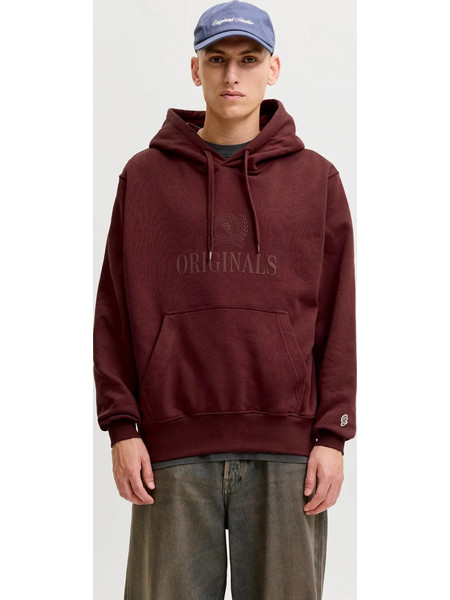 Jack & Jones Ανδρικό Φούτερ με Κουκούλα & Τσέπες Μπορντό 12300022