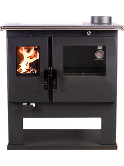 Verso CS Inox Ceramic Right Ξυλόσομπα με Φούρνο 7.7kW