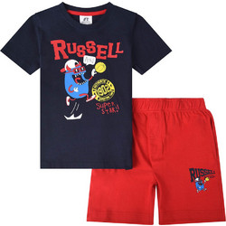 Russell Athletic Βρεφικό Σετ για Αγόρι Καλοκαιρινό Navy Μπλε Κόκκινο RSL0037-203