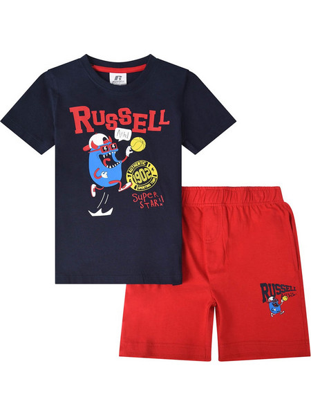 Russell Athletic Βρεφικό Σετ για Αγόρι Καλοκαιρινό Navy Μπλε Κόκκινο RSL0037-203