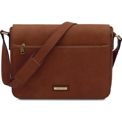 Tuscany Leather Δερμάτινη Ανδρική Τσάντα Ώμου / Χιαστί Καφέ TL142632