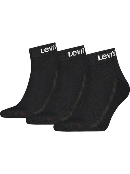 Levi's Ανδρικές Κάλτσες Κοντές Μαύρες 3Pack 701239474-002