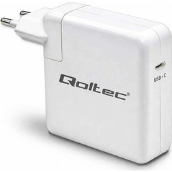 Qoltec 51783 USB-C Φορτιστής Laptop 96W με Ενσωματωμένο Καλώδιο Τροφοδοσίας
