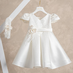 Piccolino Carla Βαπτιστικό Φόρεμα 2τμχ DR26F61.IVORY