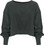 Moutaki Γυναικείο Χειμερινό Crop Top Ανθρακί 24.01.108