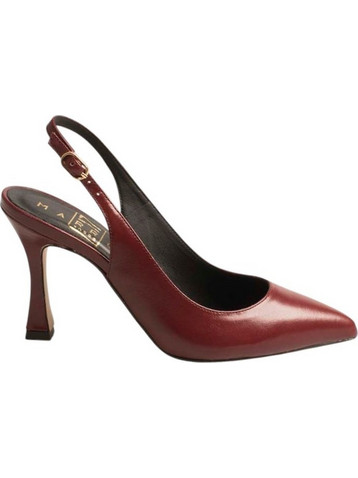 Marron Γόβες Slingback με Λεπτό Ψηλό Τακούνι Μπορντό 202369