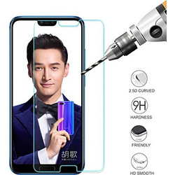 Huawei Honor 10 - Tempered Glass Screen Protector Easy Bubble-Free Installation HD Ultra Clear shatterproof with 9H Hardness (oem)