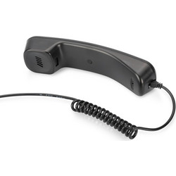 DIGITUS Skype telephone handset USB-A Male, cable lenght: 1.8-1.9m, Black (DA-70772)