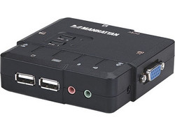 Manhattan KVM Switch 151252 2 x USB With Audio