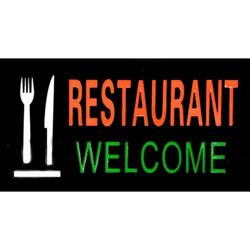 Φωτεινή επιγραφή LED Restaurant Welcome