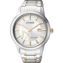 Citizen Eco-Drive Ανδρικό Ρολόι Solar με Ασημί Ροζ Χρυσό Μεταλλικό Μπρασελέ AW7014-53A