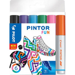 PILOT ΜΑΡΚΑΔΟΡΟΙ PAINT PINTOR MEDIUM FUN ΣΕΤ 6Τ. SW-PTM-F6