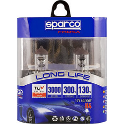 Sparco H4 Long Life Αλογόνου 12V 60/55W 2τμχ