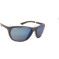 Ray-Ban RB4307 6438/55 Ανδρικά Γυαλιά Ηλίου Μάσκα Κοκάλινα Μπλέ με Μαύρο Καθρέπτη Φακό