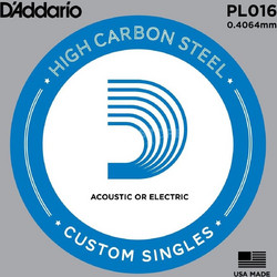 D'Addario PL016 Χορδή Ηλεκτρικής / Ακουστικής Κιθάρας Plain Steel 16"